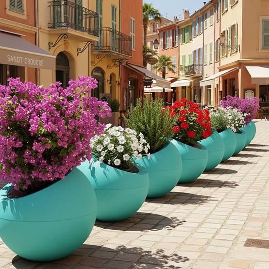 Pot de fleurs dolce vita 300l - plast'up rotomoulage - Image 2