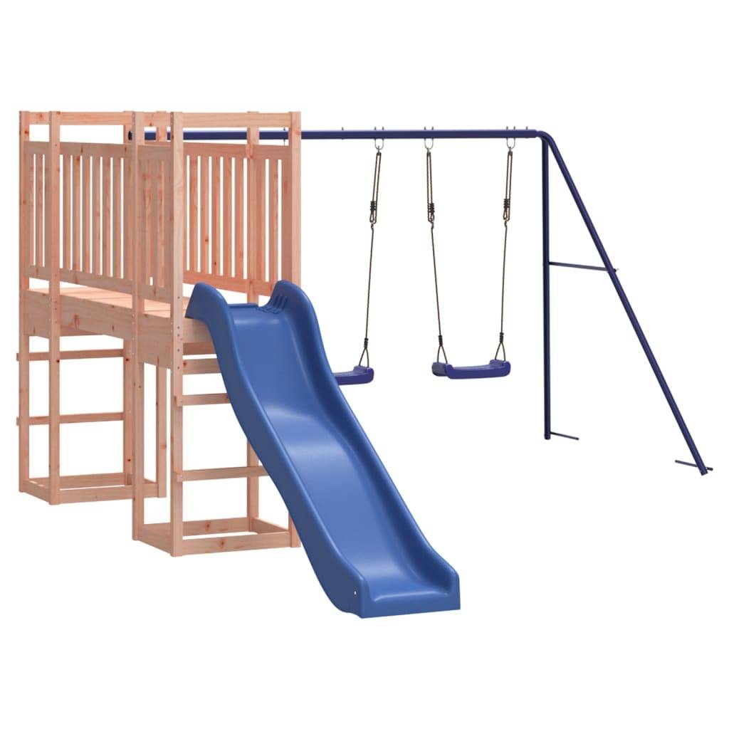 Helloshop26 - Aire de jeux d'extérieur balançoires toboggan portiques robuste jeux jardin 308 x 467 x 169 cm bois massif de douglas - Imagen 1