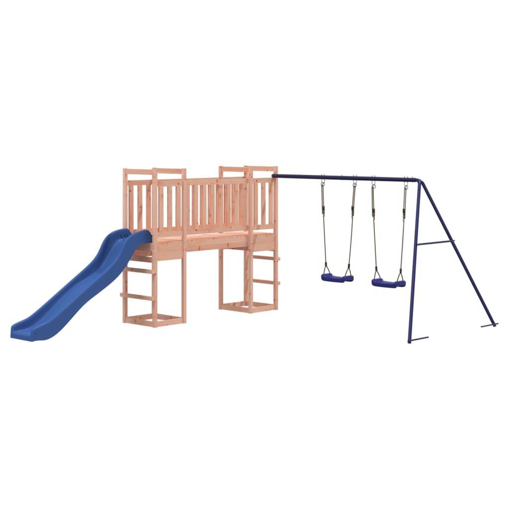 Helloshop26 - Aire de jeux d'extérieur balançoires toboggan portiques robuste jeux jardin 308 x 467 x 169 cm bois massif de douglas - Imagen 2