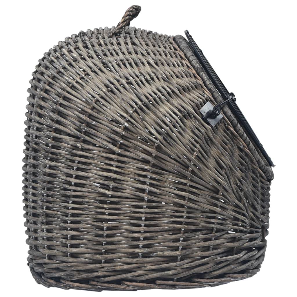 Vidaxl - Cage de transport pour chats Gris 60x45x45 cm Saule naturel vidaXL 170906 - Imagen 4