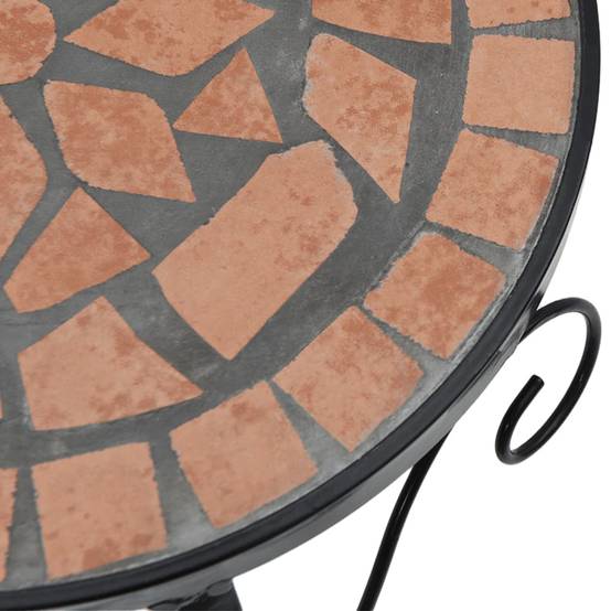 Set de 3 Supports à Plantes Céramique et Fer Design Mosaïque pour Jardin Balcon Patio Terre Cuite – ComfortXL Outdoor Living - Image 8