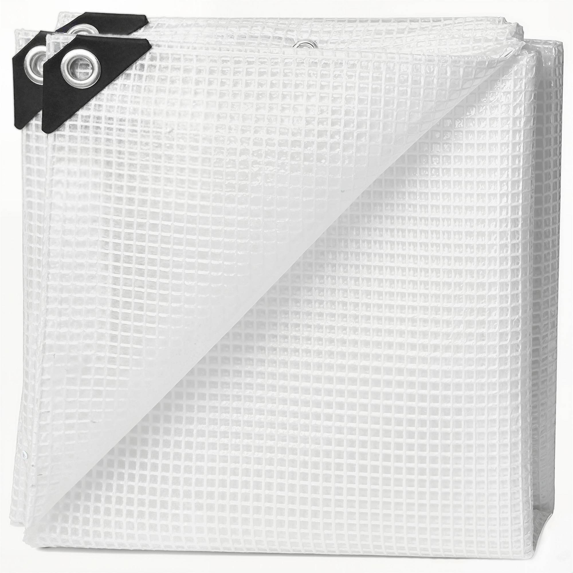 ComfortXL - Bâche de protection PE 4 x 6 m blanche 140 g/m² pour jardin voiture et bois étanche avec œillets renforcés - Image 2