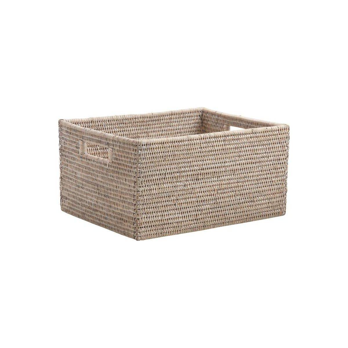 Aubry Gaspard - Corbeille rangement en rotin 24 x 19 x 13 cm - Imagen 1