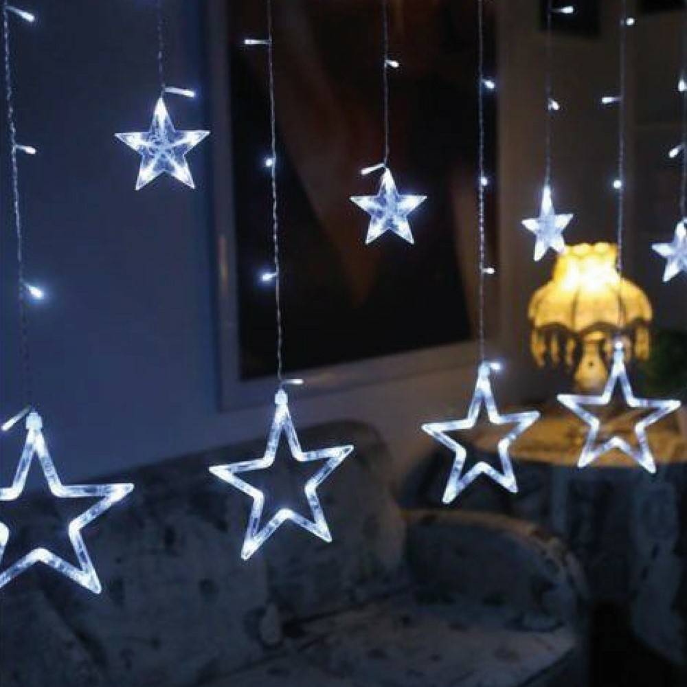 Rideaux lumineux étoilé avec LED à piles - Imagen 3
