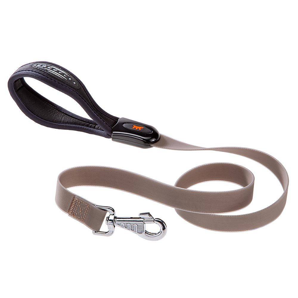 Ferplast - Laisse pour Chiens EVOLUTION G16/110 Hypoallergénique, Lavable, Poignée rembourrée, Taupe - Imagen 1
