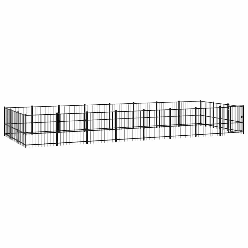 Vidaxl - Chenil d'extérieur pour chiens Acier 22,58 m² vidaXL 3124621 - Imagen 2