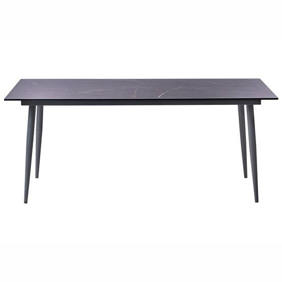 Table de repas Panneau stratifié haute pression HPL Marbre gris TOLENTINO - Beliani - Image 3