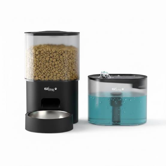 Distributeur de croquettes et fontaine pour chat et petit chien Eziclean® Nutribot Connect X (3L/2,5L) - Image 1