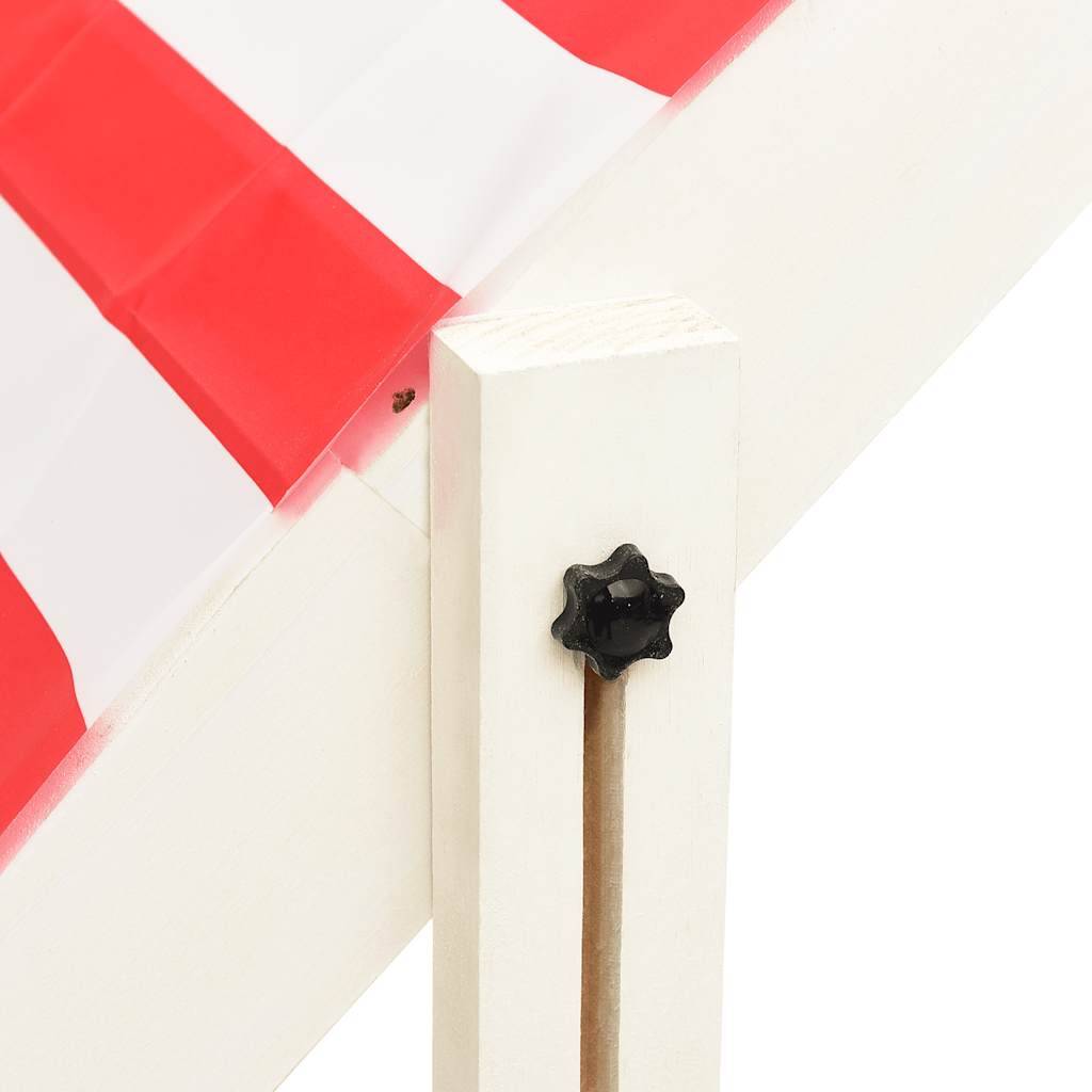 Bac à sable - Maison de jeu pour enfants et toit réglable Bois de sapin Blanc et rouge UV50 - Image 6