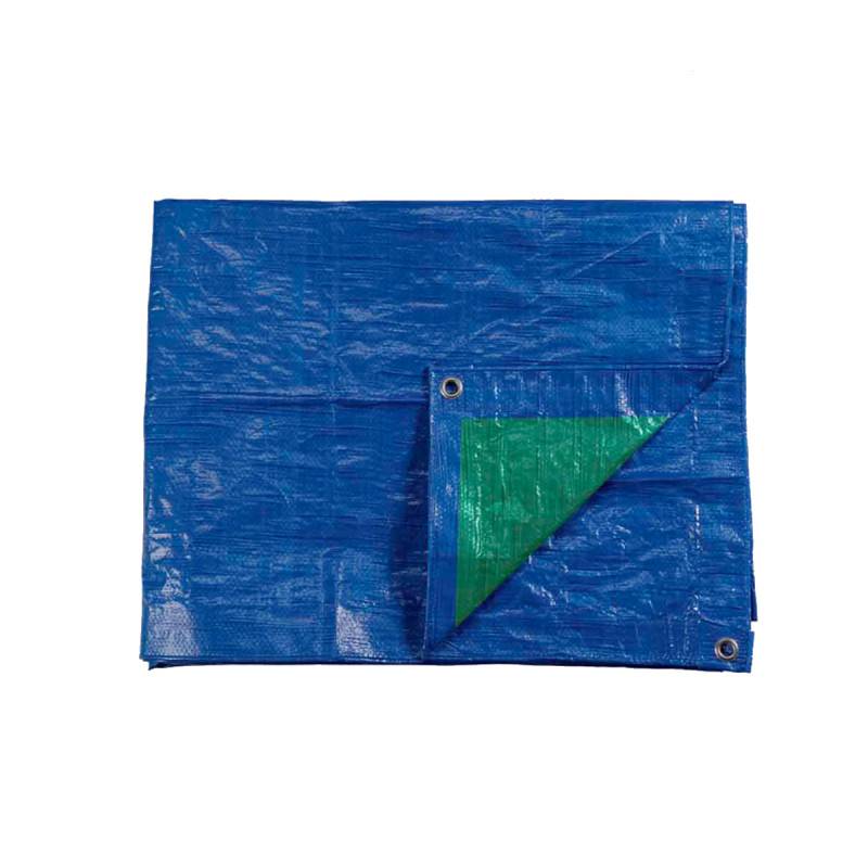 Bâche de protection EDM Bleu/Vert - Œillets métal - 90 g/m2 - 5 x 8 m