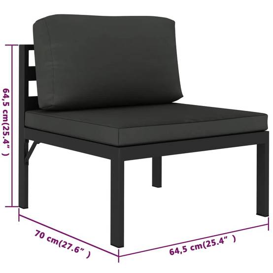ComfortXL - Salon de Jardin 6 Pièces Aluminium avec Table Haute pour Repas Anthracite – ComfortXL Outdoor Living - Image 8