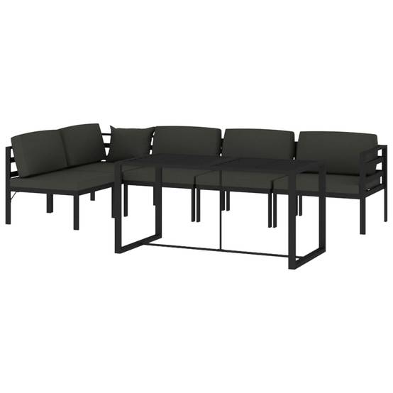 ComfortXL - Salon de Jardin 6 Pièces Aluminium avec Table Haute pour Repas Anthracite – ComfortXL Outdoor Living - Image 3