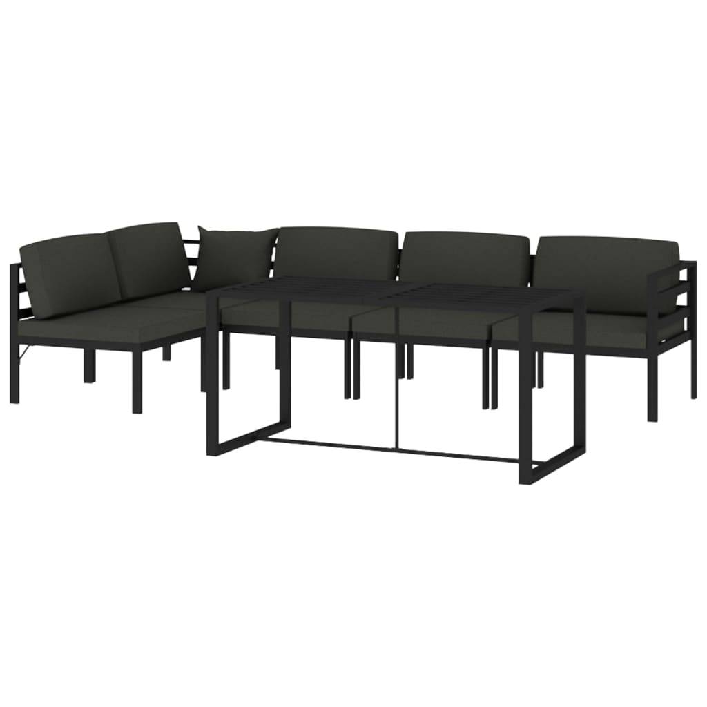 ComfortXL - Salon de Jardin 6 Pièces Aluminium avec Table Haute pour Repas Anthracite – ComfortXL Outdoor Living - Image 3