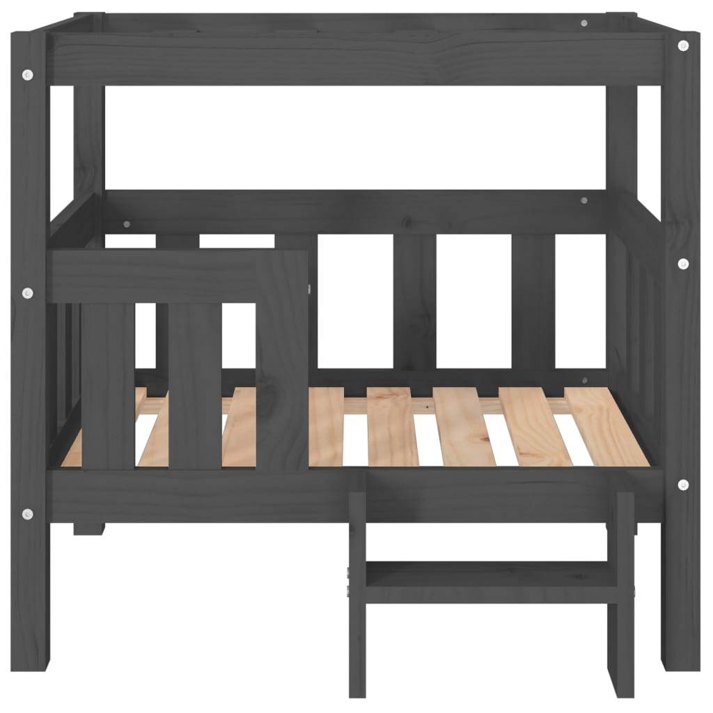Vidaxl - Lit pour chien Gris 75,5x63,5x70 cm Bois de pin solide vidaXL 822379 - Imagen 6
