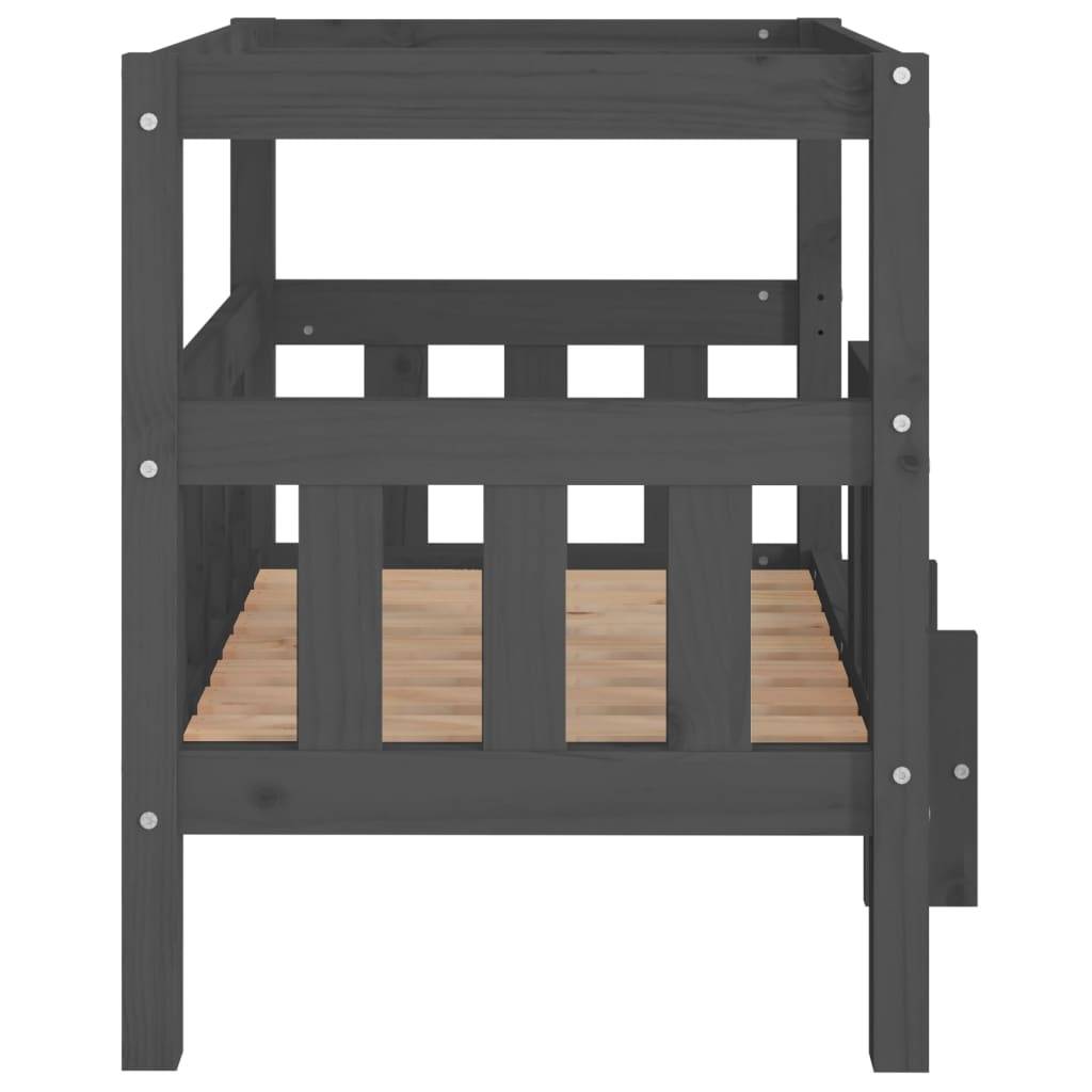 Vidaxl - Lit pour chien Gris 75,5x63,5x70 cm Bois de pin solide vidaXL 822379 - Imagen 7