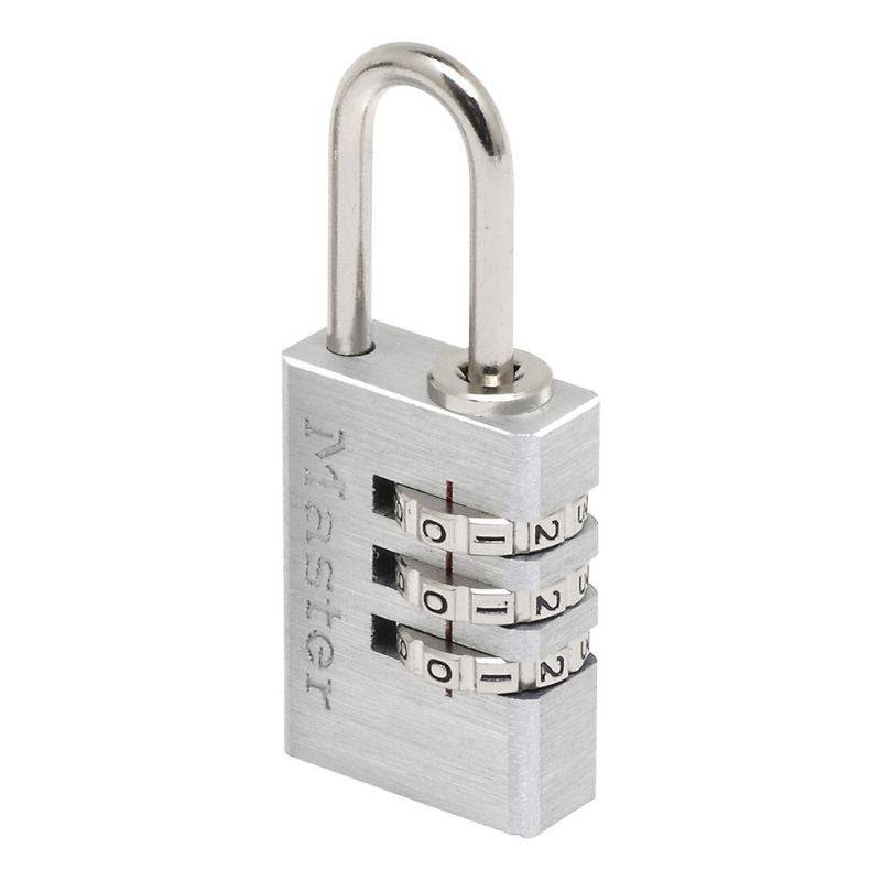 Cadenas à combinaison programmable MASTER LOCK chrome 20mm anse d.3xh.21mm Master lock - Imagen 1