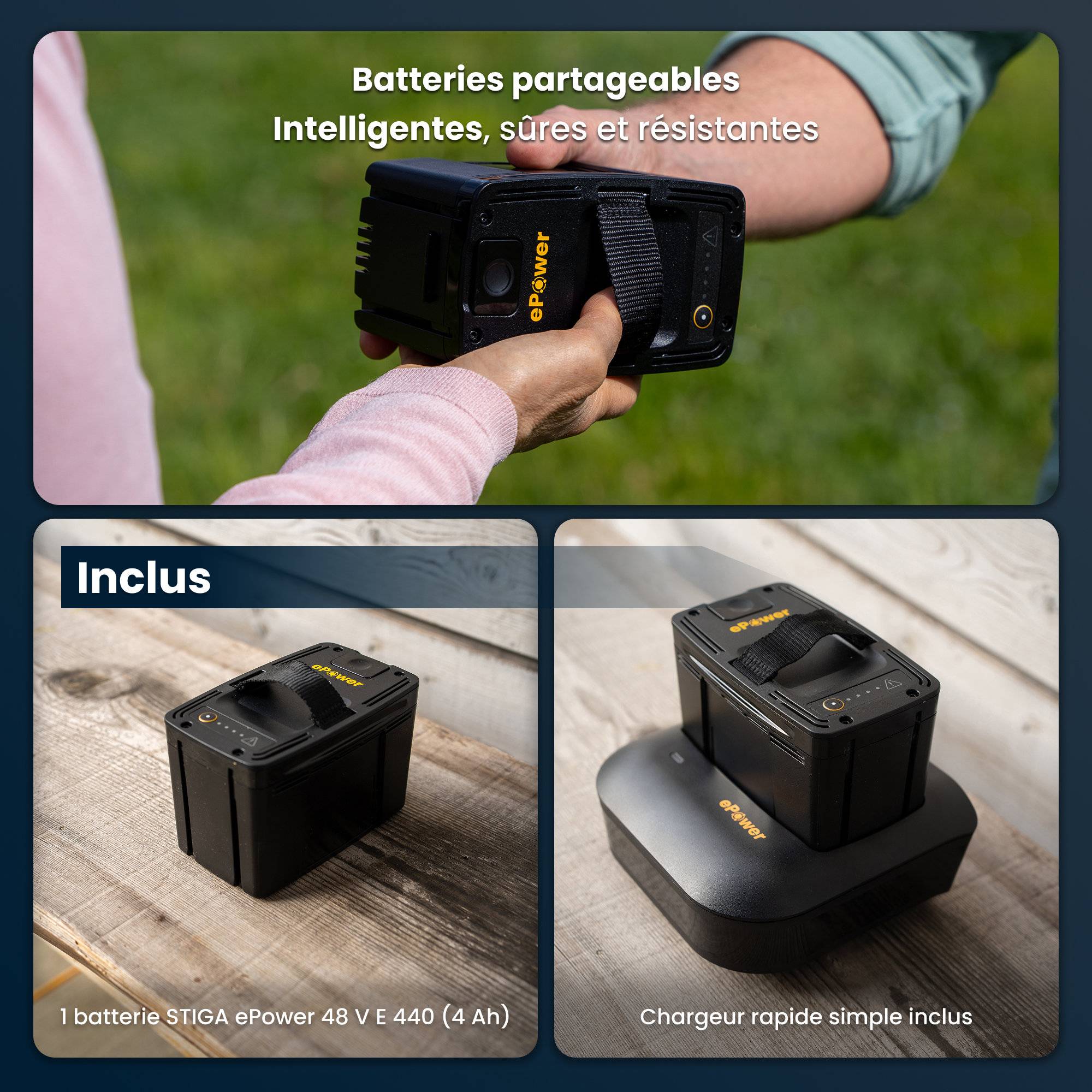 Stiga - Tondeuse Combi340e Kit, panier 40L, batterie 48V (4Ah), max. 350m² - STIGA - Imagen 3