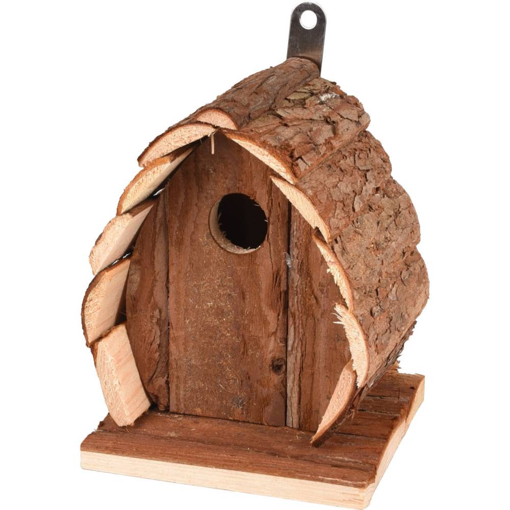 animallparadise - Nichoir en bois naturel, GUIDO, 13 X 13 X 17 cm,  pour oiseaux - Imagen 6