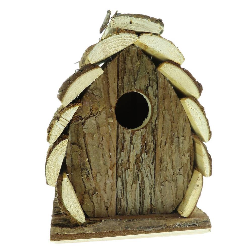 animallparadise - Nichoir en bois naturel, GUIDO, 13 X 13 X 17 cm,  pour oiseaux - Imagen 4