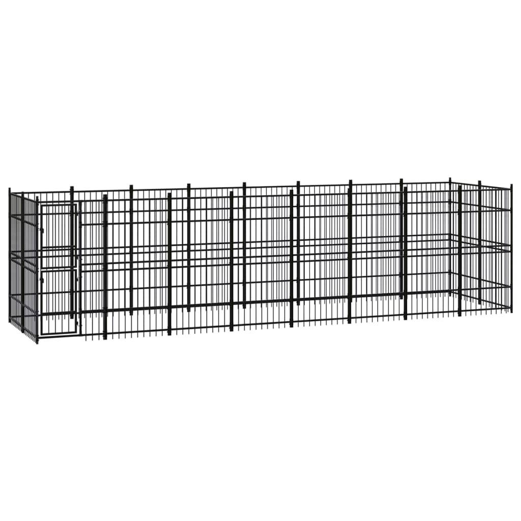 Vidaxl - Chenil d'extérieur pour chiens Acier 14,75 m² vidaXL 3097962 - Imagen 1