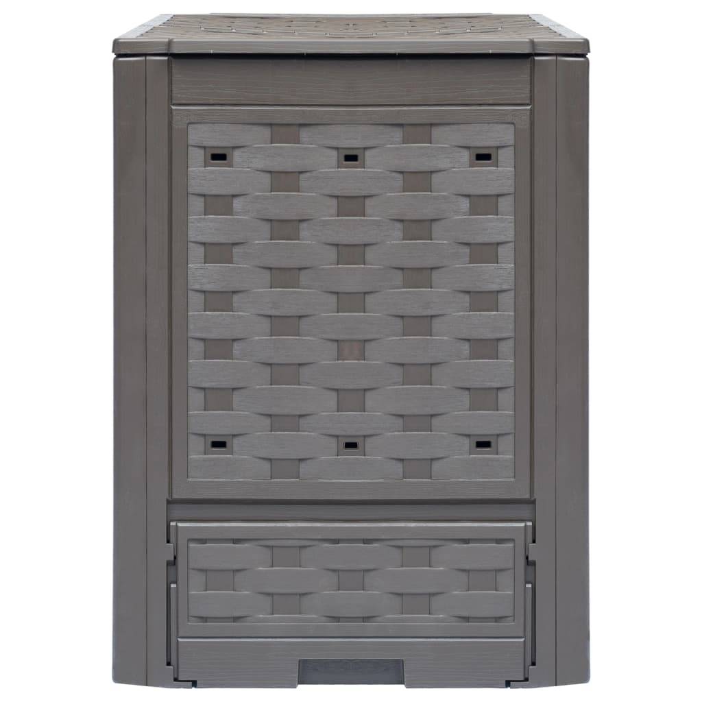 Composteurs de jardin plastique marron 60 x 60 x 83 cm - PANGIVO - Image 2