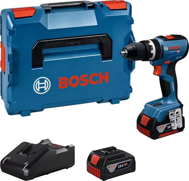 Bosch - Perceuses-visseuses à percussion sans-fil - GSB 18V-65 - BOSCH - avec 2 batteries 18V 5.0Ah - chargeur - L-Boxx - 06019N3303 - Image 1