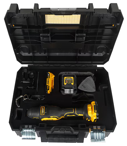 Multi-Cutter DEWALT Sans Fil 18V 2.0Ah Li-Ion Sans Charbons + 32 Accessoires Coffret T-STAK - DCS355D2 - Image 2