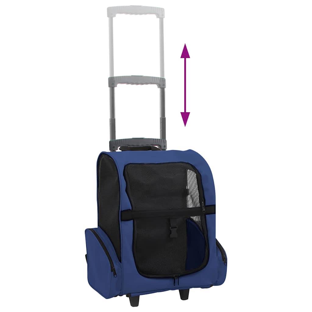 Vidaxl - Chariot polyvalent pliable pour animaux de compagnie bleu vidaXL 170193 - Imagen 6