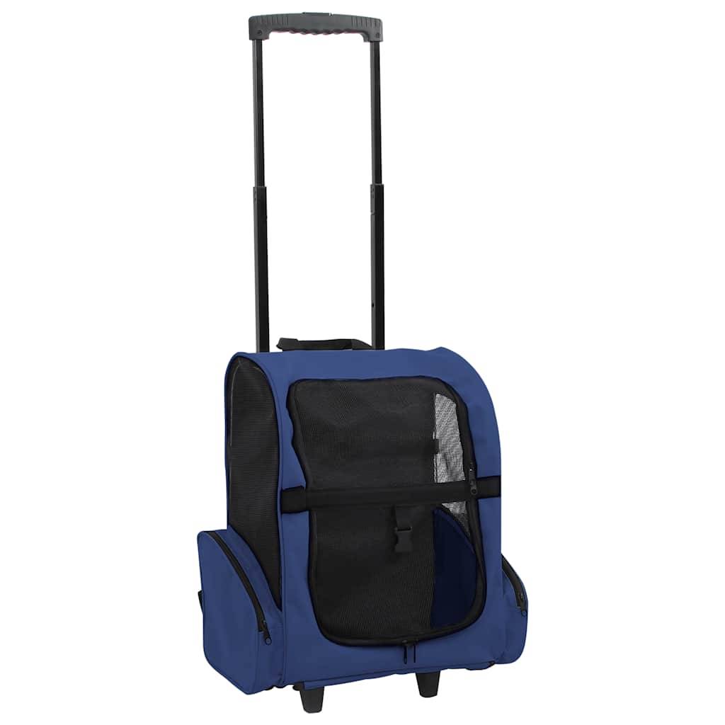 Vidaxl - Chariot polyvalent pliable pour animaux de compagnie bleu vidaXL 170193 - Imagen 1