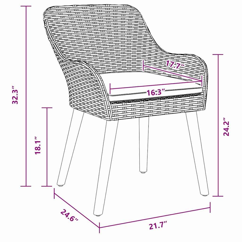 Lot de 2 Fauteuils en Polyrotin Confortables pour Salon de Jardin et Terrasse Beige – ComfortXL Outdoor Living - Image 8