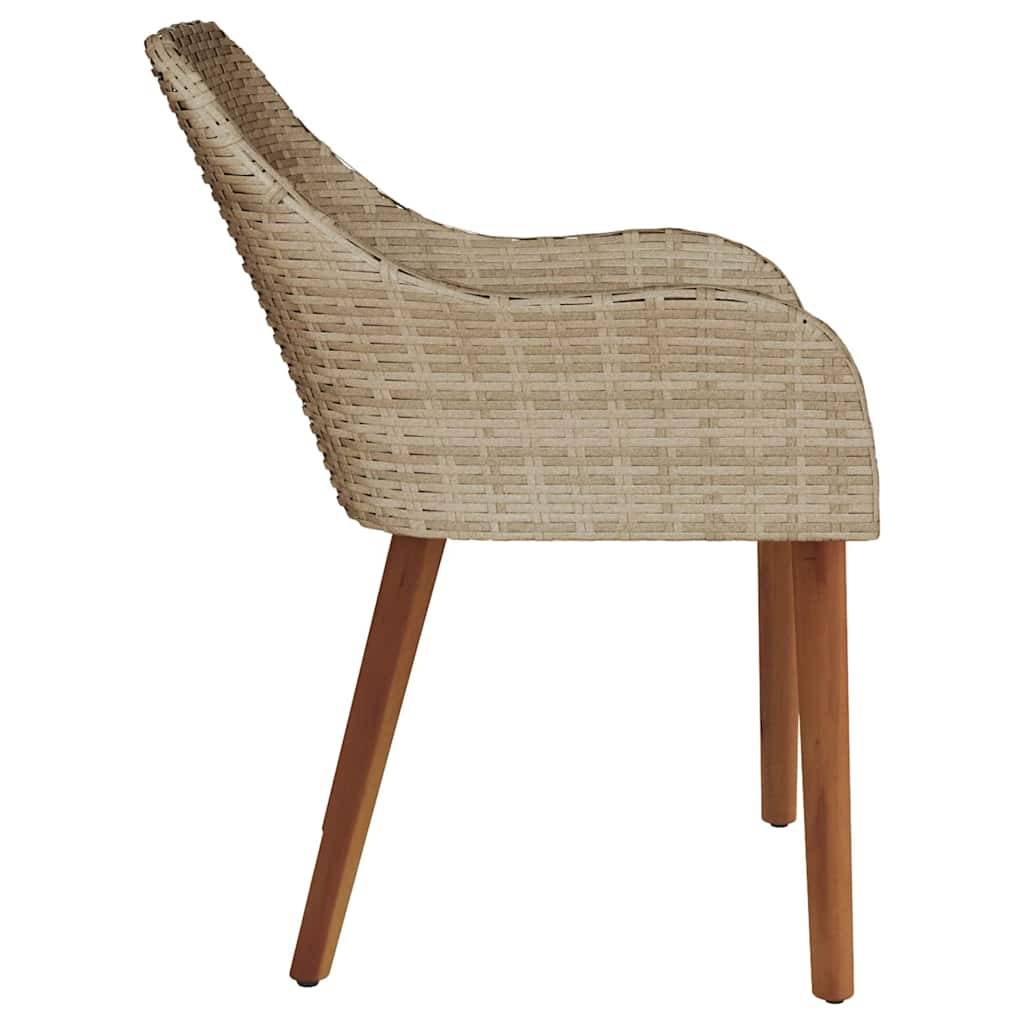 Lot de 2 Fauteuils en Polyrotin Confortables pour Salon de Jardin et Terrasse Beige – ComfortXL Outdoor Living - Image 6