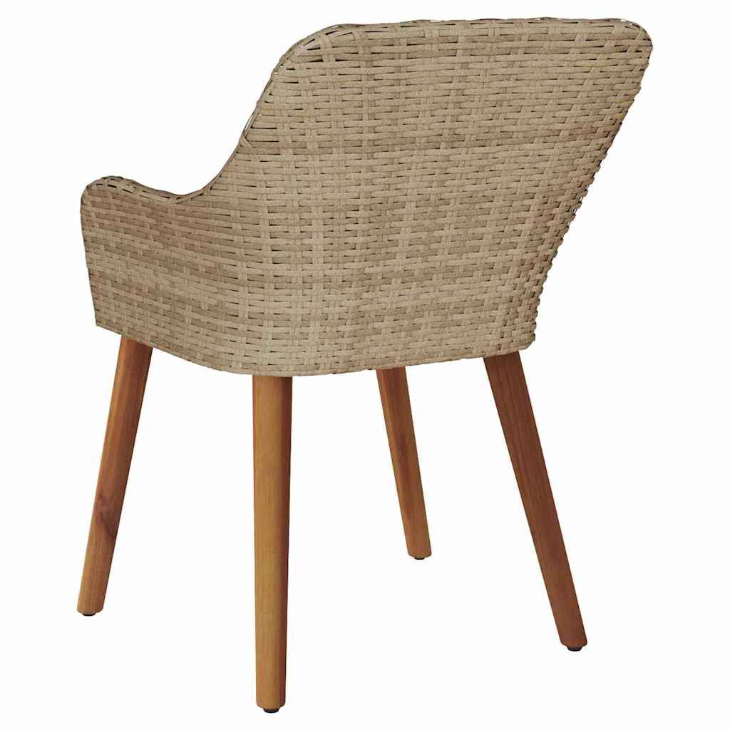 Lot de 2 Fauteuils en Polyrotin Confortables pour Salon de Jardin et Terrasse Beige – ComfortXL Outdoor Living - Image 7