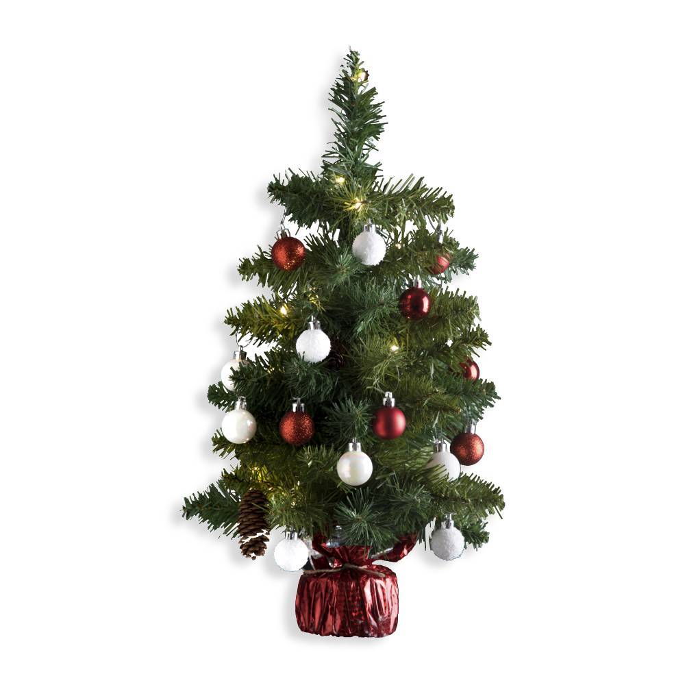 Sans Marque - Petit sapin de Noël décoré - 50 cm - Imagen 2