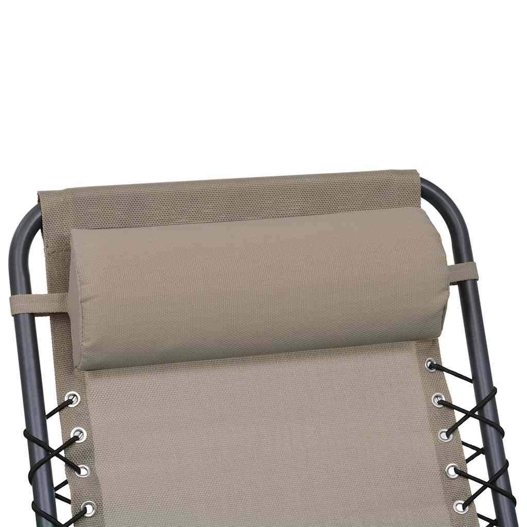 PANGIVO - Appui-tête de chaise longue textilène taupe 40 x 7.5 x 15 cm - PANGIVO - Image 4