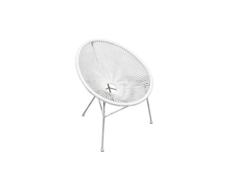 Centrale Brico - Fauteuil De Jardin En Acier acapulco blanc/blanc Centrale Brico