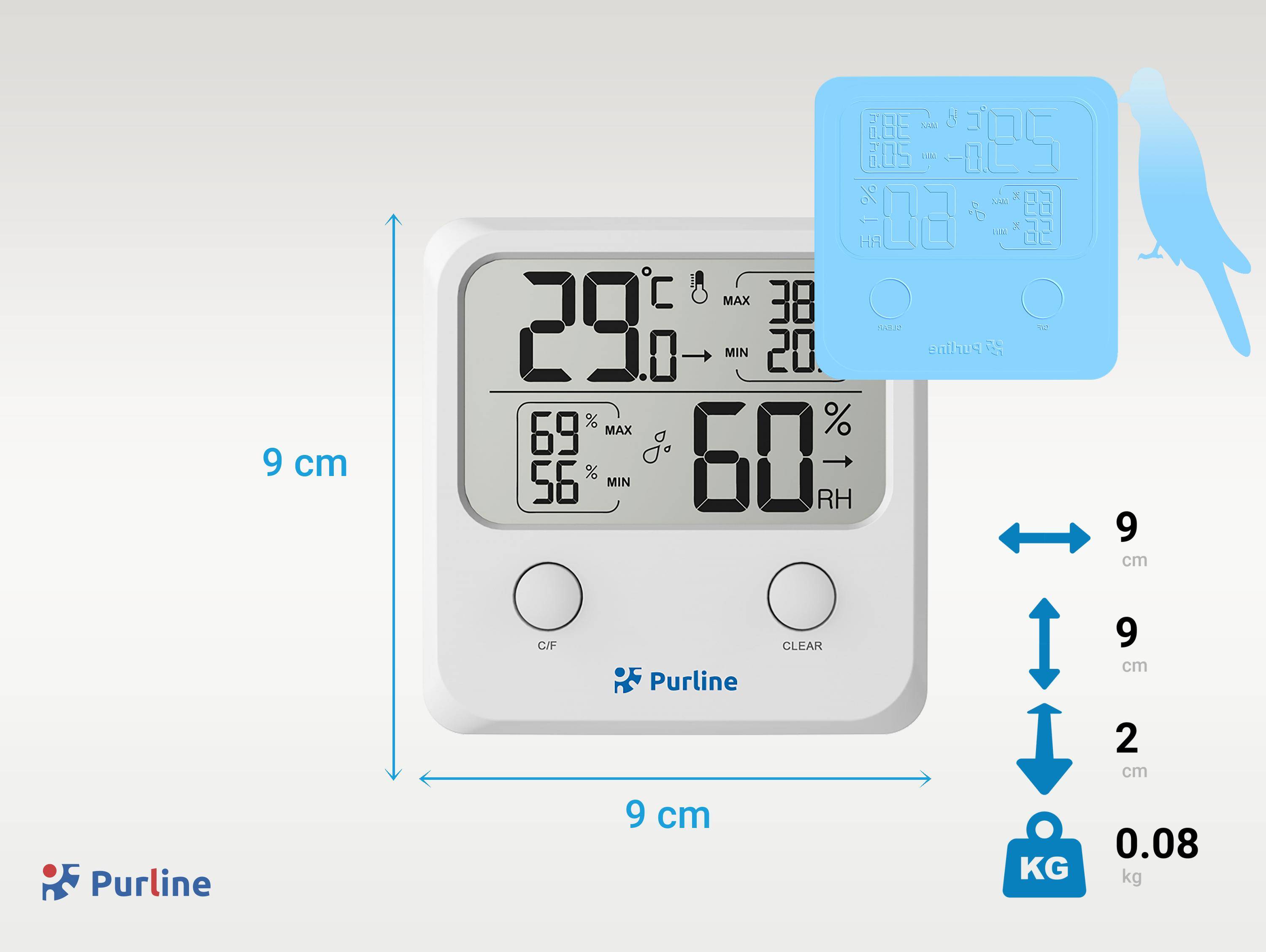 Purline - Station météo sans fil avec affichage de la température et de l'humidité - Purline - Image 4