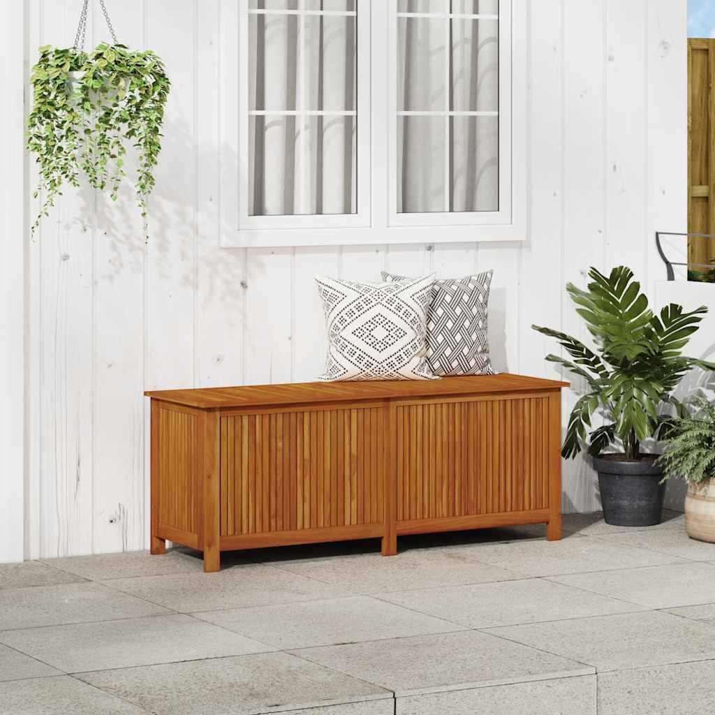 Coffre de jardin bois d'acacia naturel 150 x 50 x 58 cm - PANGIVO - Image 1