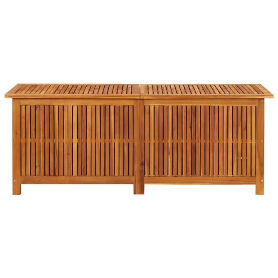 Coffre de jardin bois d'acacia naturel 150 x 50 x 58 cm - PANGIVO - Image 4