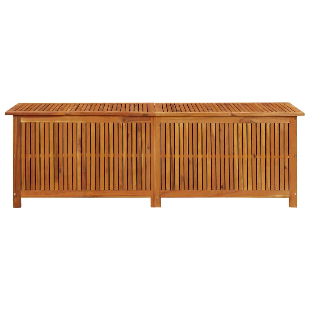 Helloshop26 - Coffre boîte meuble de jardin rangement 175 x 50 x 58 cm bois d'acacia solide - Imagen 2