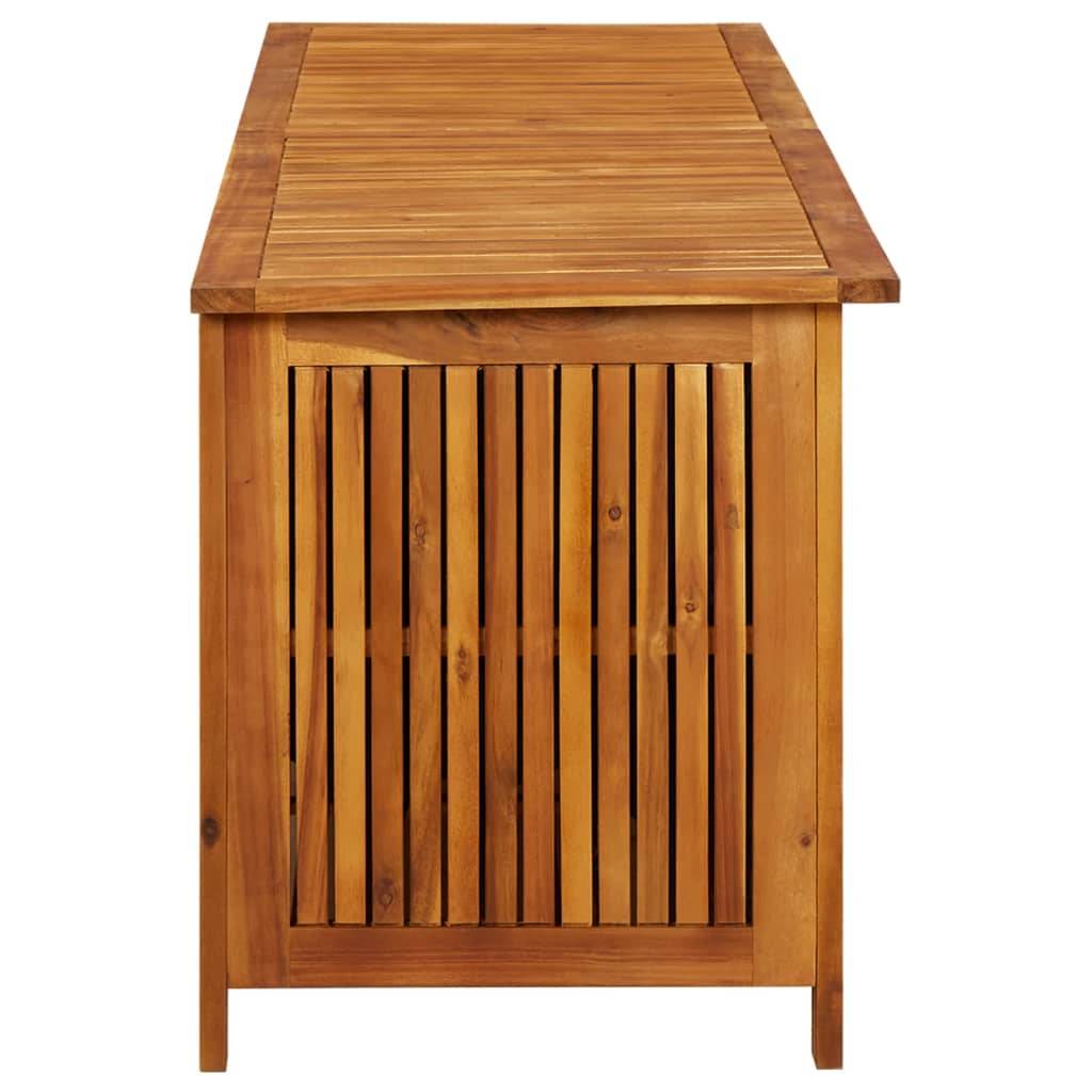 Helloshop26 - Coffre boîte meuble de jardin rangement 175 x 50 x 58 cm bois d'acacia solide - Imagen 3