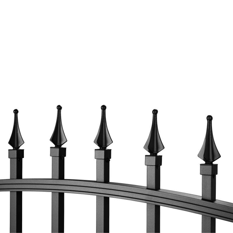 Portillon aluminium tradition style ferronnerie passage 1m Noir - Easy Clôture - Imagen 2