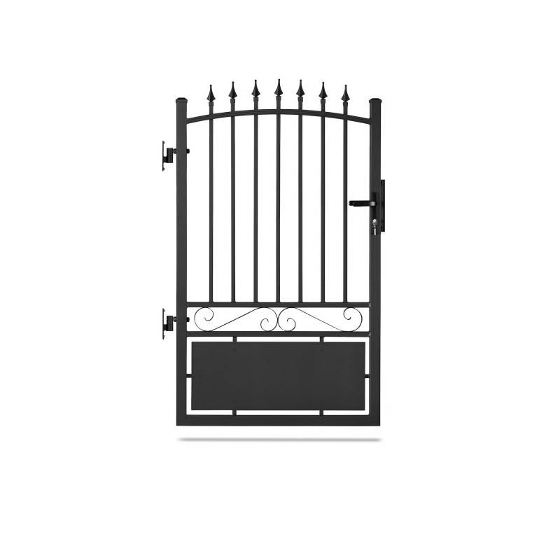 Portillon aluminium tradition style ferronnerie passage 1m Noir - Easy Clôture - Imagen 1