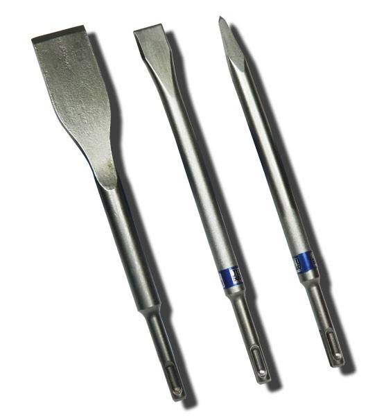 Bosch - Set de 3 burins BOSCH LongLife Pointu, Plat et Bêche - SDS-Plus - 2607019159 - Image 1