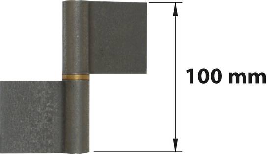 Afbat - Paumelle de grille acier brut, H.100 x L.90 x P.16 mm - Image 2
