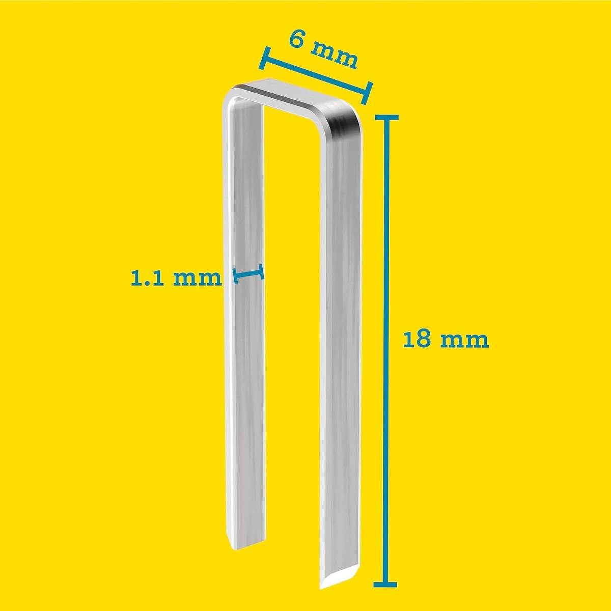 Agrafes en fil plat galvanisés n° 606/18 mm - 4000 pièces - Boite en carton - RAPID-ISABERG - 11897602 - Imagen 2