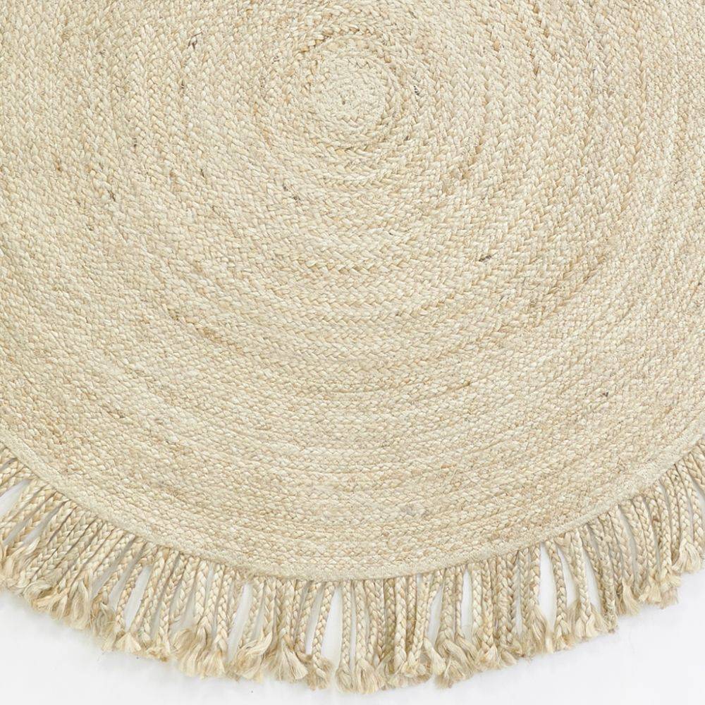 Aubry Gaspard - Tapis rond en jute avec franges - Imagen 3