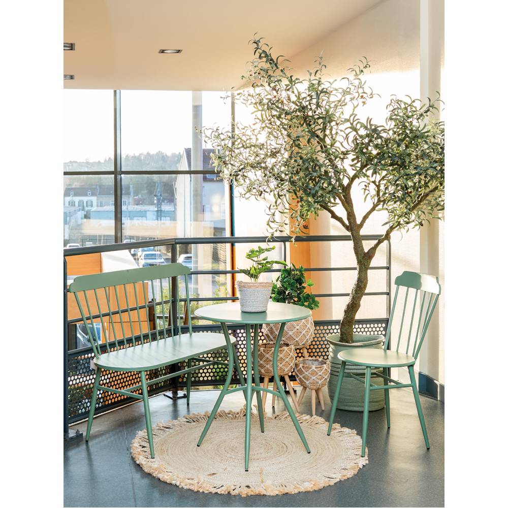 Aubry Gaspard - Tapis rond en jute avec franges - Imagen 2