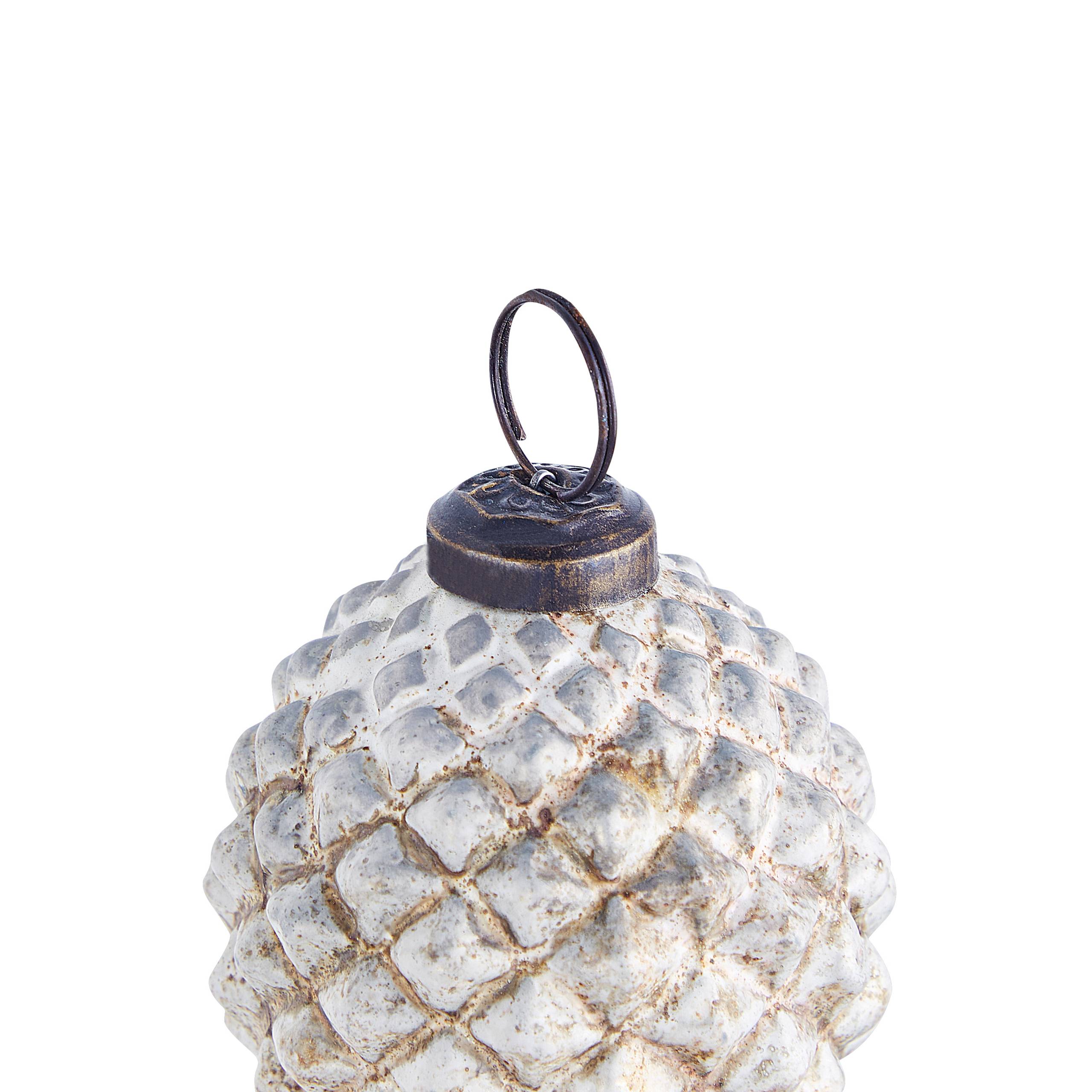 Beliani - Boules de Noël Verre Blanc cassé LAITON - Beliani - Imagen 6