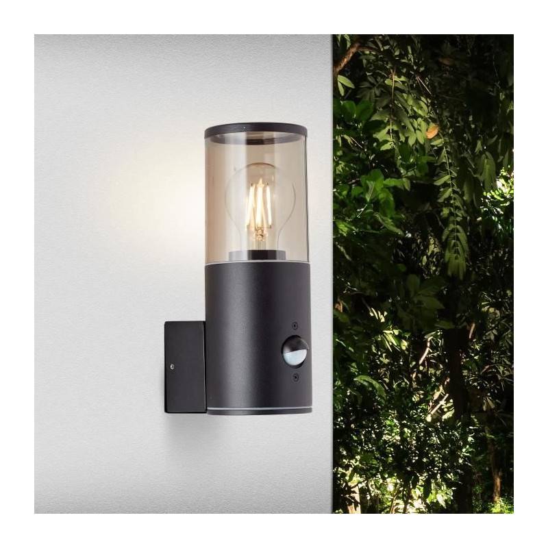 Brilliant - Sergioro Applique Extérieure Avec Detecteur, Noir Depoli, E27 20w , Ampoule Non Incluse - Imagen 2