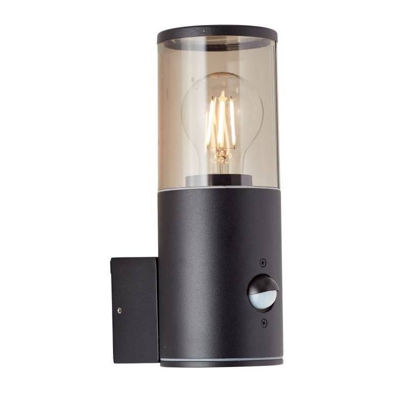 Brilliant - Sergioro Applique Extérieure Avec Detecteur, Noir Depoli, E27 20w , Ampoule Non Incluse - Imagen 1
